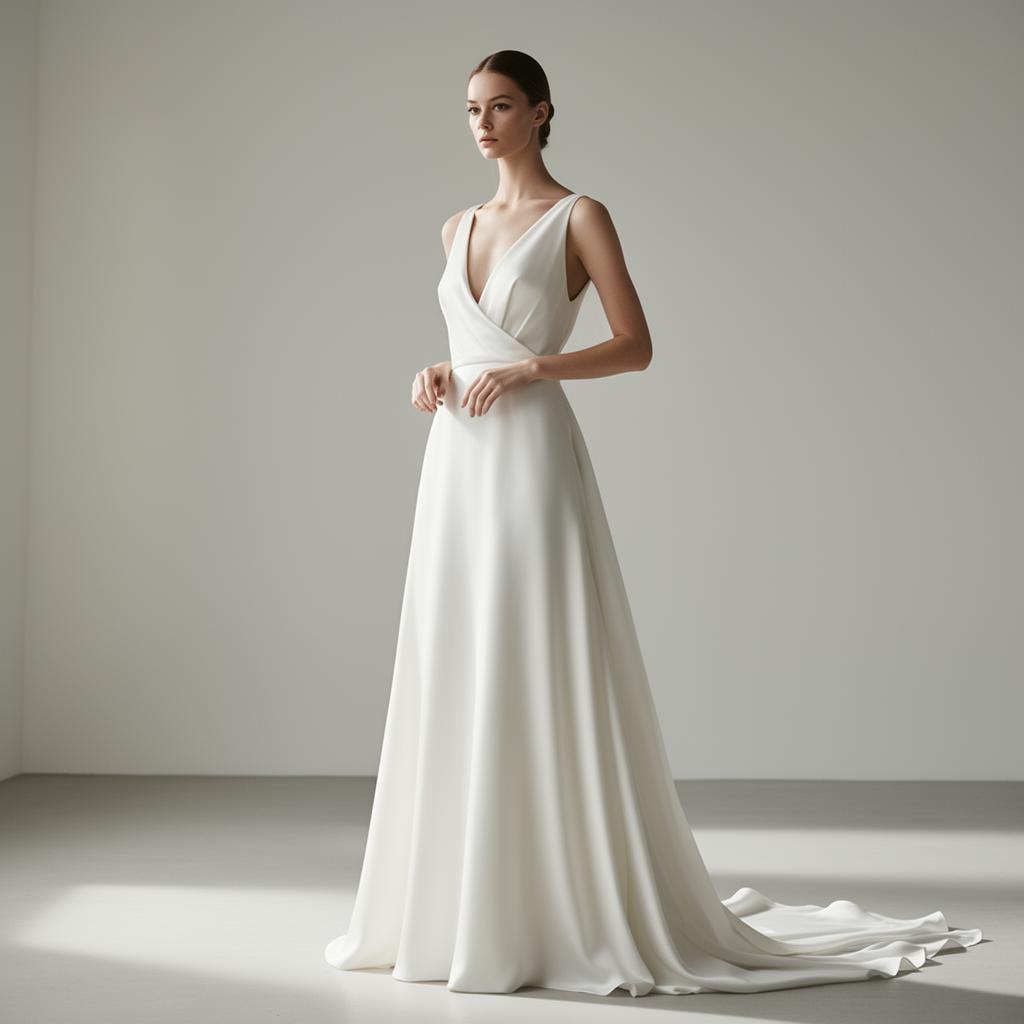 Aurelia gown - minimalist silk design